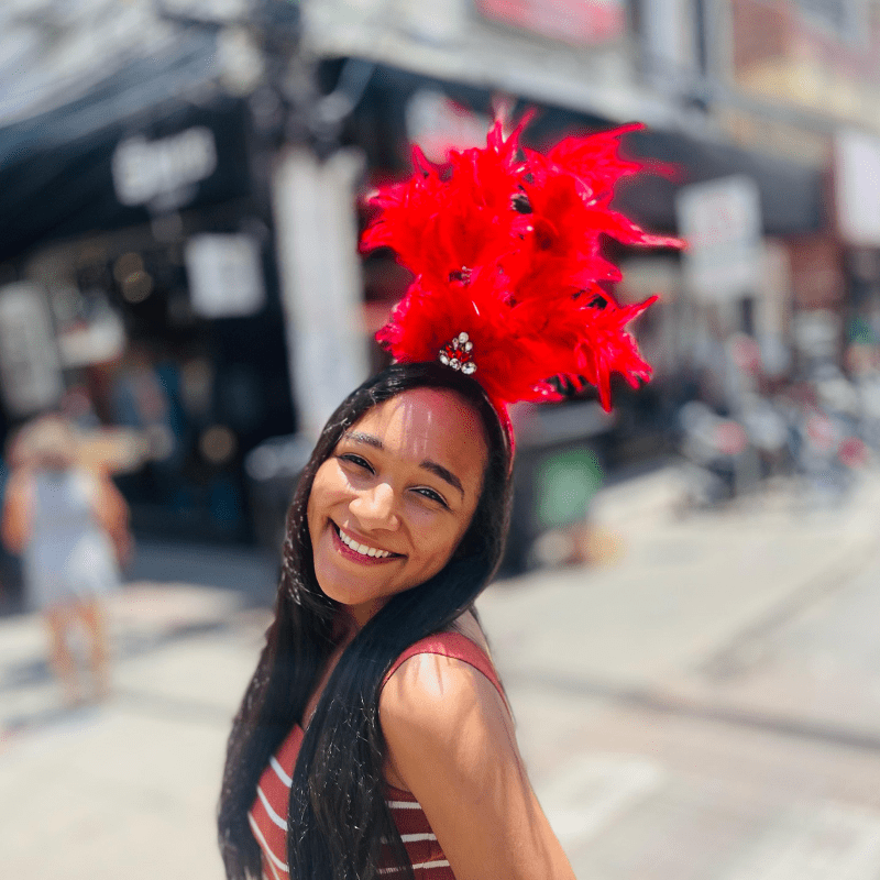 Tiara para Carnaval Pena Vermelha