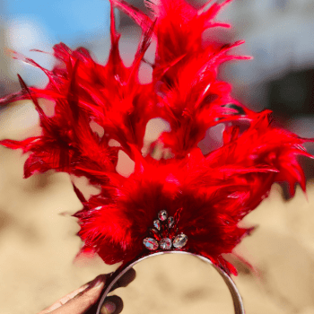 Tiara para Carnaval Pena Vermelha