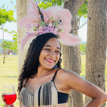 Tiara para Carnaval Rosa