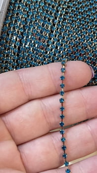 Strass 8,5 SS a Metro Azul turquesa - 1 Metro  