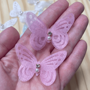 Borboleta de Organza 3D 