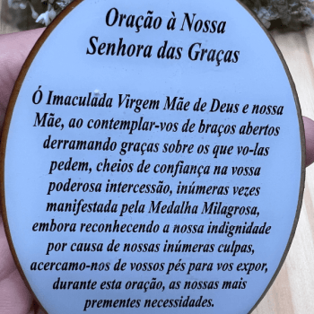 Medalha Madeira Nossa Senhora das Graças